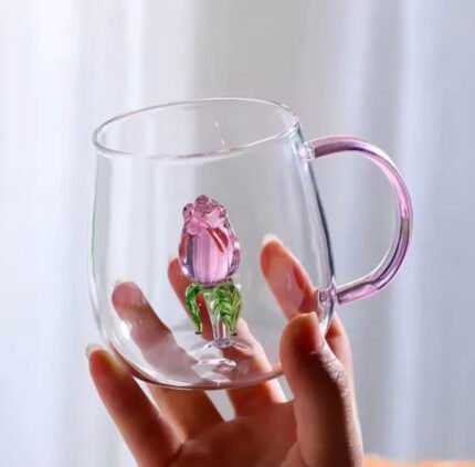 350ml Heat Resistant Flower Mug
