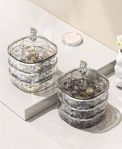 3 Layer Acrylic Rotating Jewellery Box
