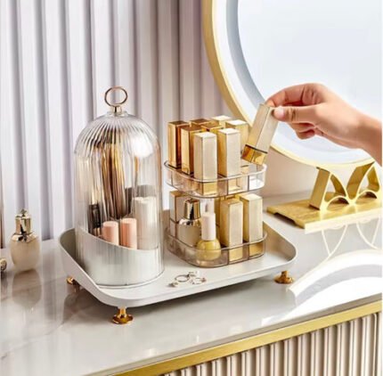 Makeup Brush Holder with Lipistick Organizer