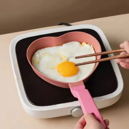 Heart Shaped Marble Coating Frying Pan